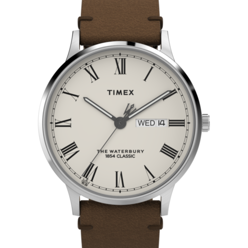 Waterbury Classic 40mm Leather Strap Watch