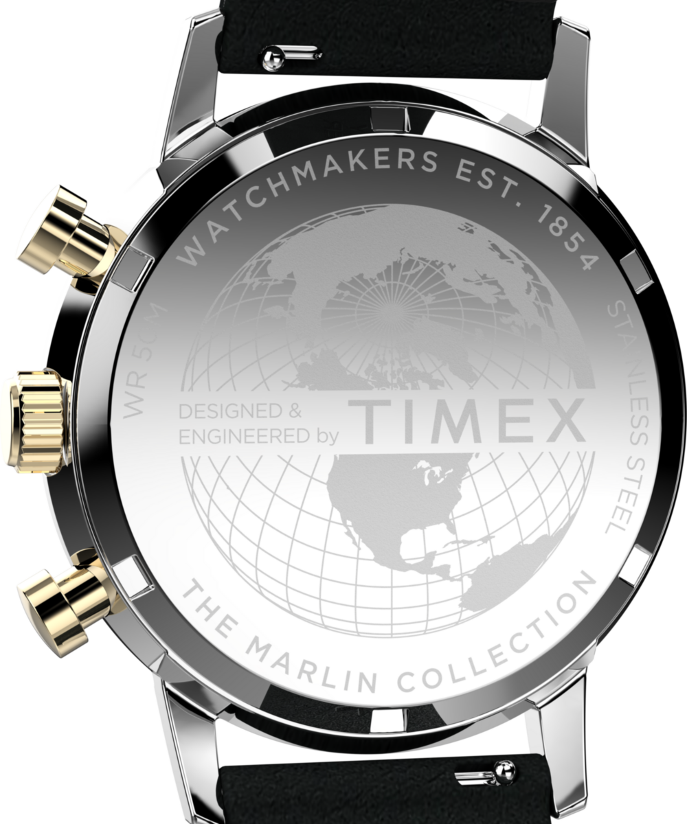 Marlin® Chronograph Tachymeter 40mm Leather Strap Watch