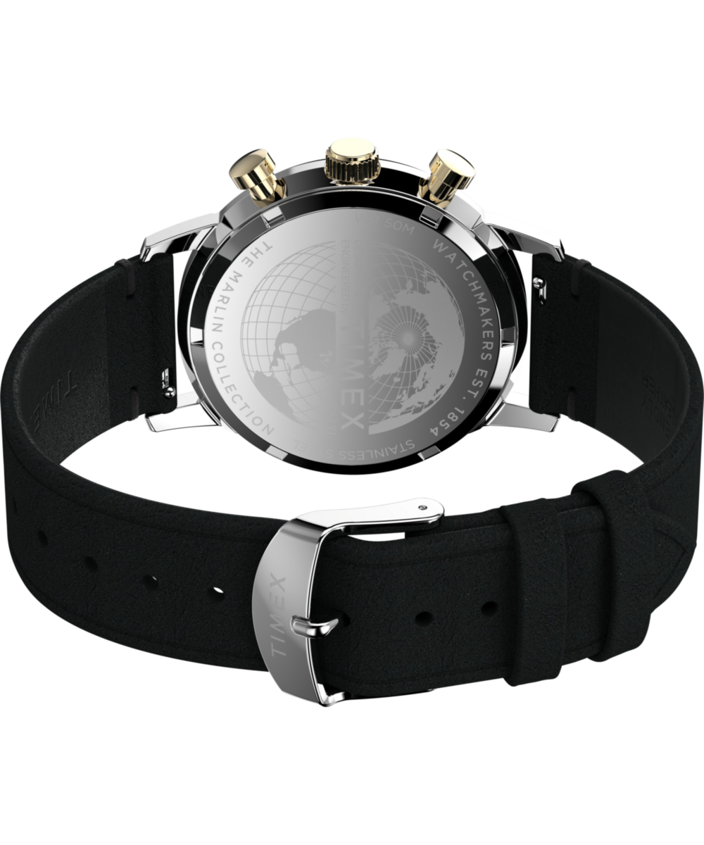 Marlin® Chronograph Tachymeter 40mm Leather Strap Watch