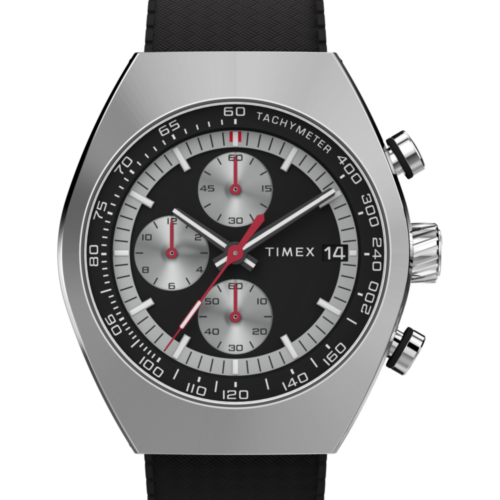 Timex Legacy Tonneau Chronograph 42mm Synthetic Rubber Strap Watch