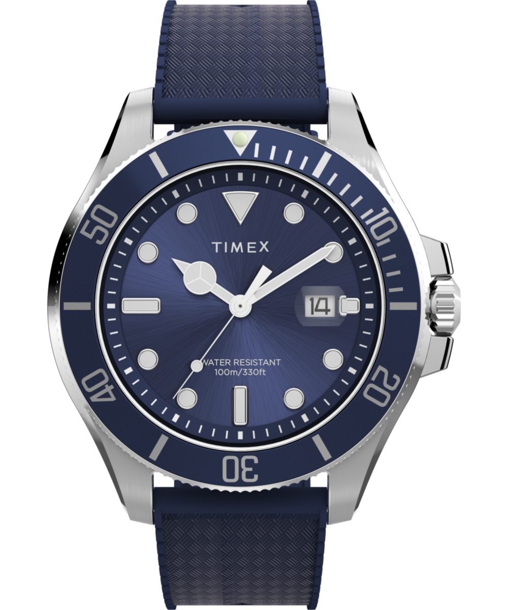 Harborside Coast 44mm Synthetic Rubber Strap Watch