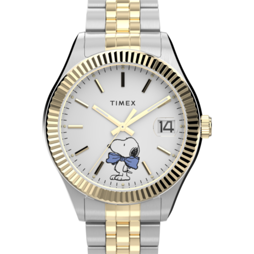 Peanuts® x Timex Legacy Bowtie 34mm Stainless Steel Bracelet Watch