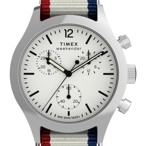 Timex Weekender New England Chronograph 40mm Eco-Conscious Fabric Strap Watch