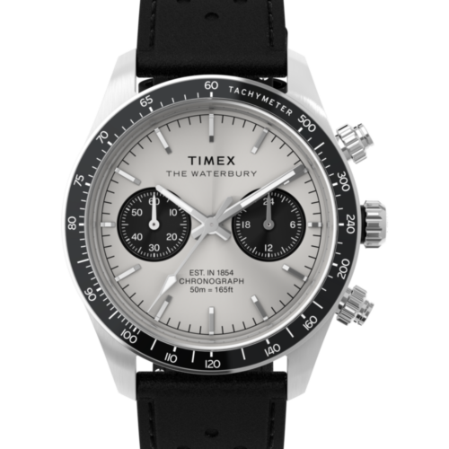 Waterbury Heritage Chronograph 39mm Leather Strap Watch