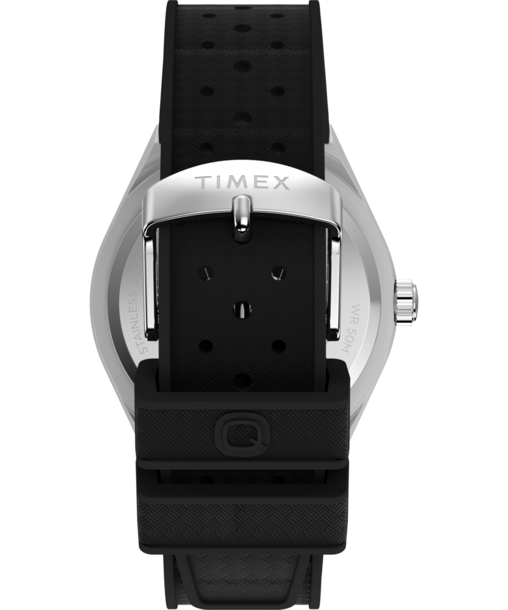 Q Timex Continental GMT 39mm Synthetic Rubber Watch