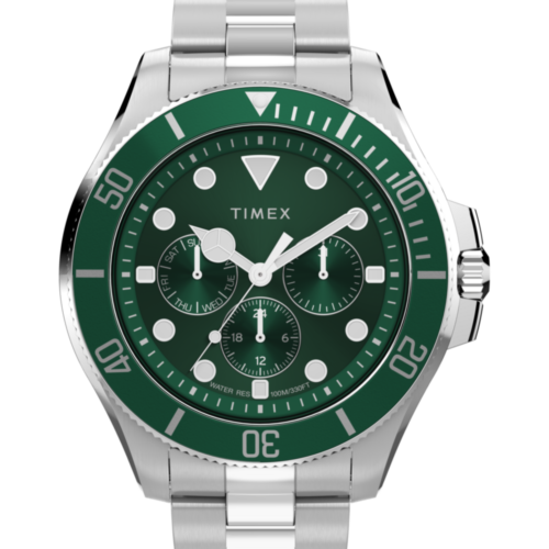 Harborside Coast Multifunction 43mm Stainless Steel Bracelet Watch