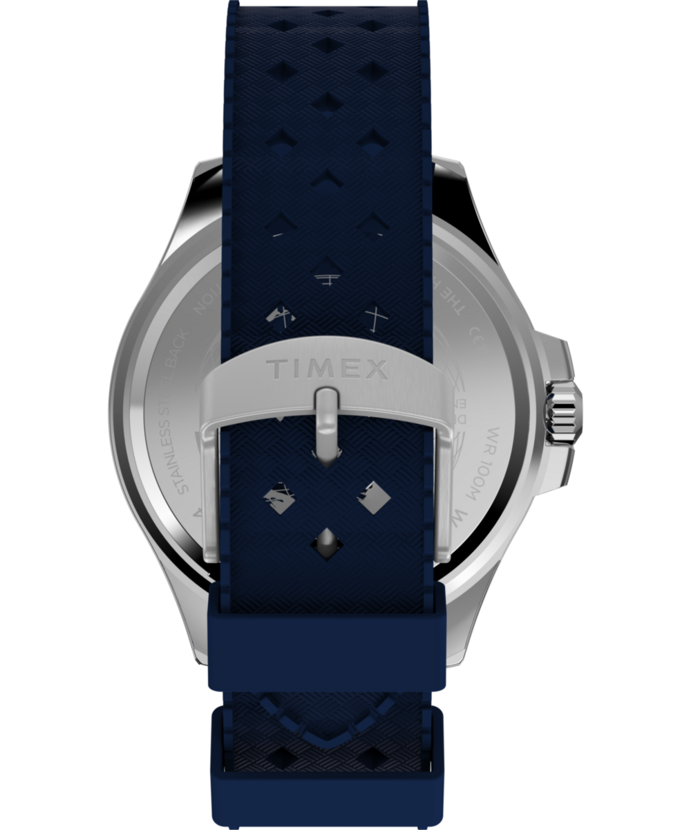 Harborside Coast Multifunction 43mm Synthetic Rubber Strap Watch