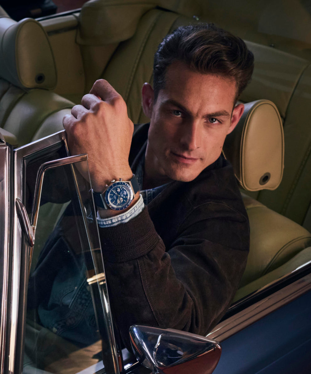 Q Timex® Chronograph 40mm Leather Strap Watch