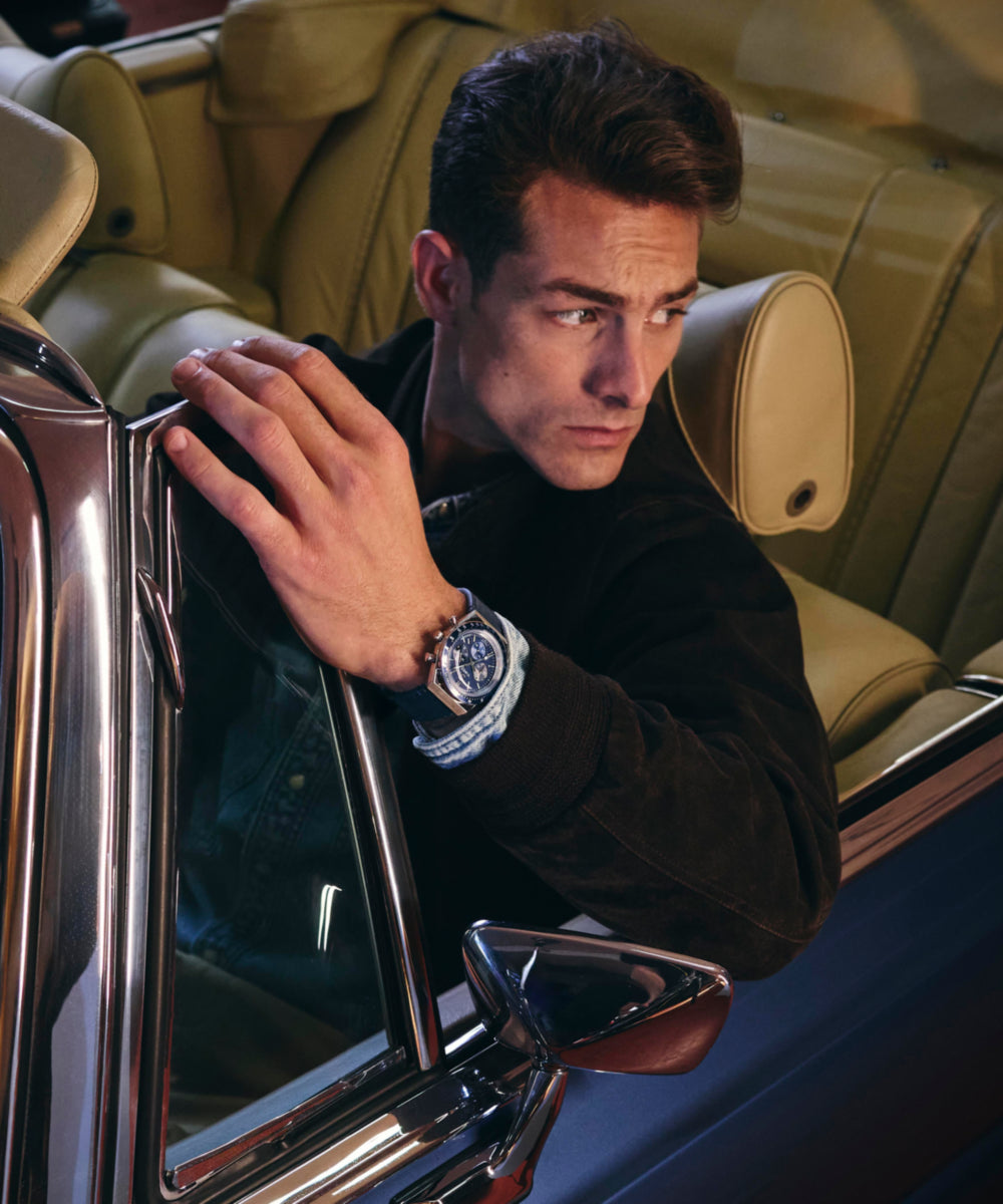 Q Timex® Chronograph 40mm Leather Strap Watch