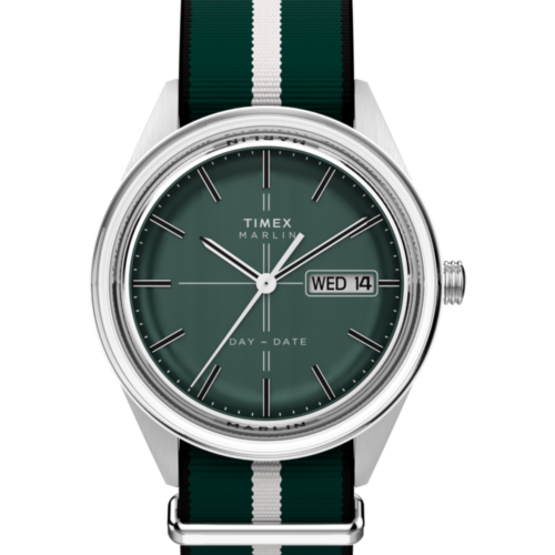 Marlin® Jet Quartz 38mm Fabric Strap Watch