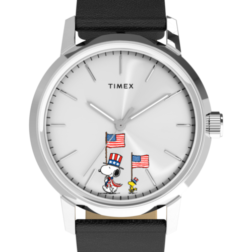 Peanuts® x Timex Marlin® Automatic Americana 40mm Leather Strap Watch