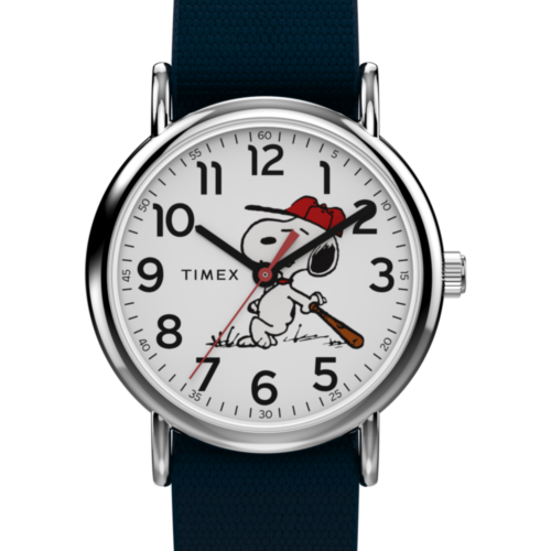Peanuts® x Timex Weekender Baseball 38mm Fabric Strap Watch