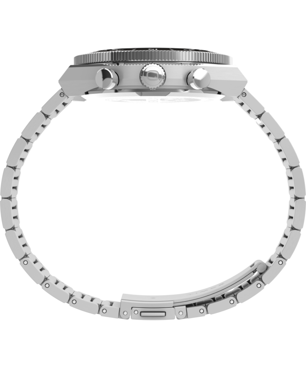Q Timex Continental Chronograph 40mm Stainless Steel Bracelet Watch