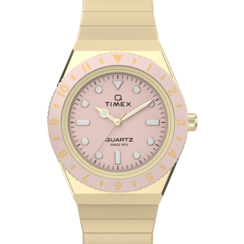 Q Timex® Mini 30mm Stainless Steel Expansion Band Watch