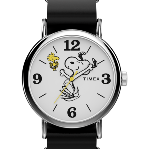 Peanuts® x Timex Weekender Snoopy 40mm Leather Strap Watch