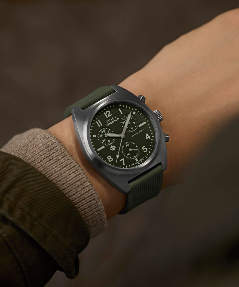 Expedition® Capstone Chronograph 41mm Silicone Strap Watch