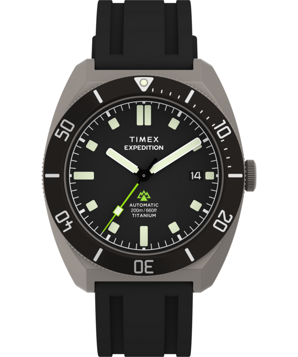 Expedition® Pioneer Titanium Automatic 41mm HNBR Synthetic Rubber Strap Watch