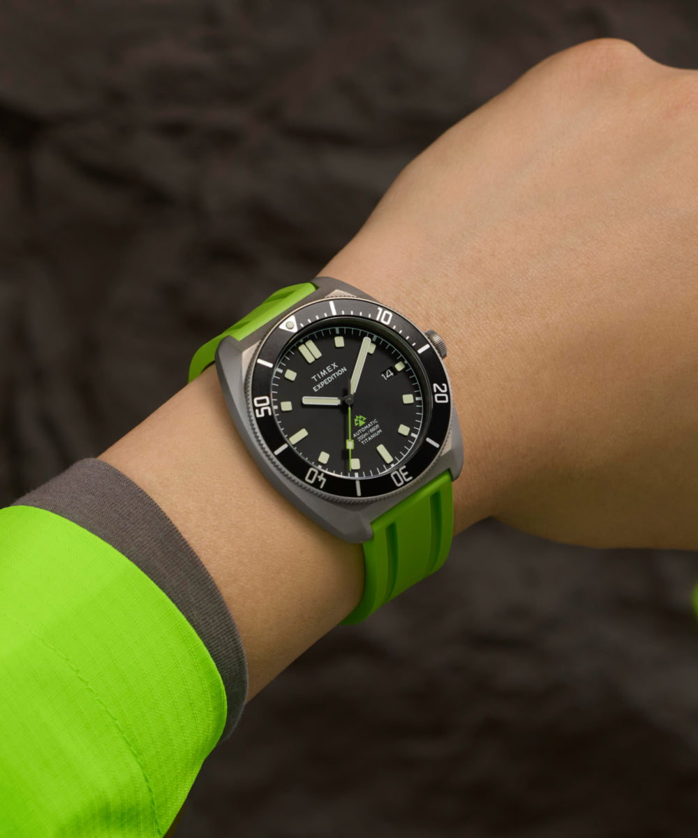 Expedition® Pioneer Titanium Automatic 41mm HNBR Synthetic Rubber Strap Watch