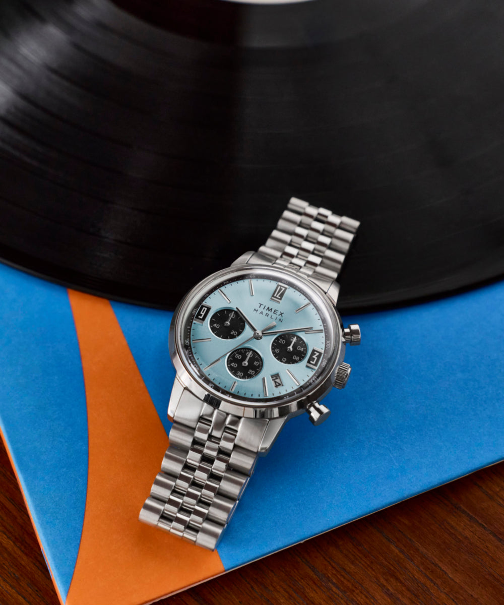Marlin® Chronograph Tachymeter 40mm Stainless Steel Bracelet Watch