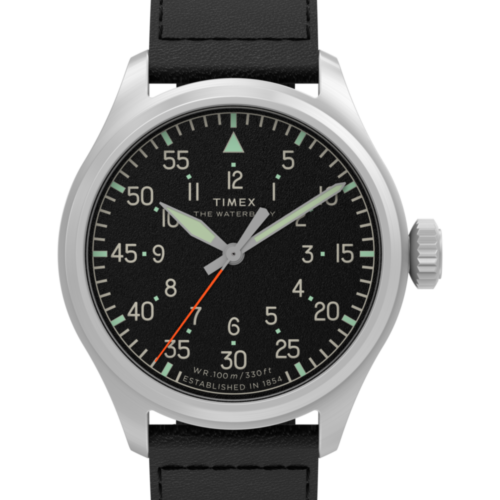 Waterbury Ace 41mm Leather Strap Watch