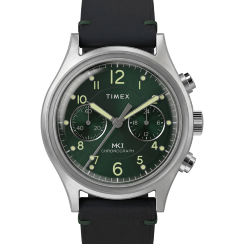 MK1® Chronograph 40mm Leather Strap Watch