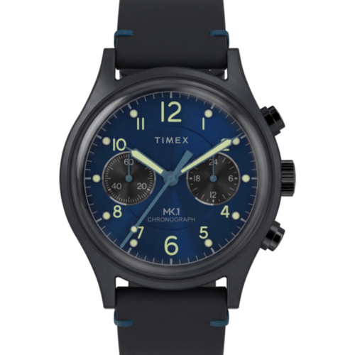 MK1® Chronograph 40mm Leather Strap Watch