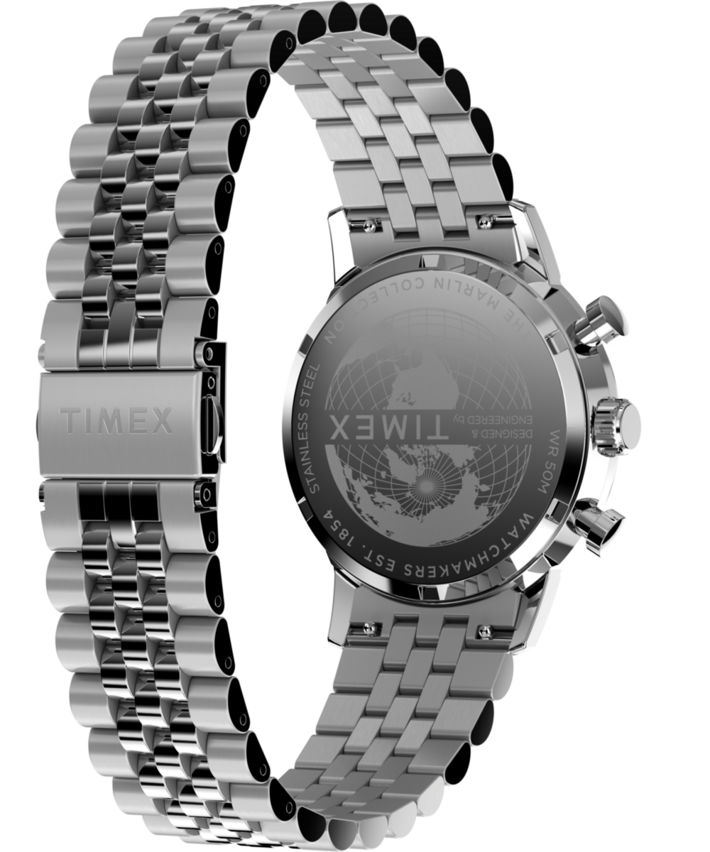 Marlin® Quartz Chrono 40mm Stainless Steel Bracelet Watch