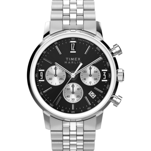 Marlin® Quartz Chrono 40mm Stainless Steel Bracelet Watch