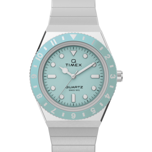 Q Timex® Mini 30mm Stainless Steel Expansion Band Watch