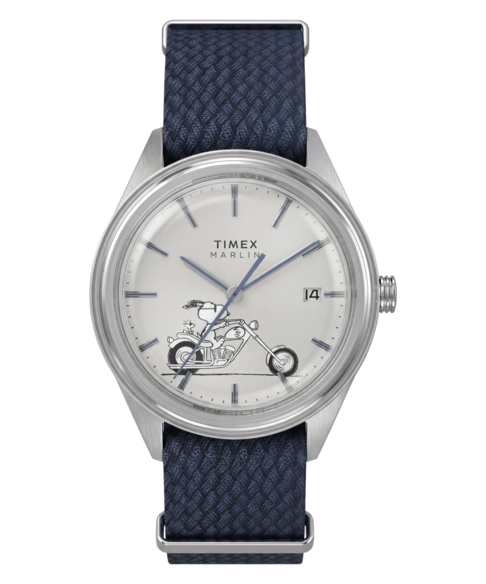 Peanuts® x Timex Marlin® Jet Automatic Easy Rider 38mm Fabric Strap Watch