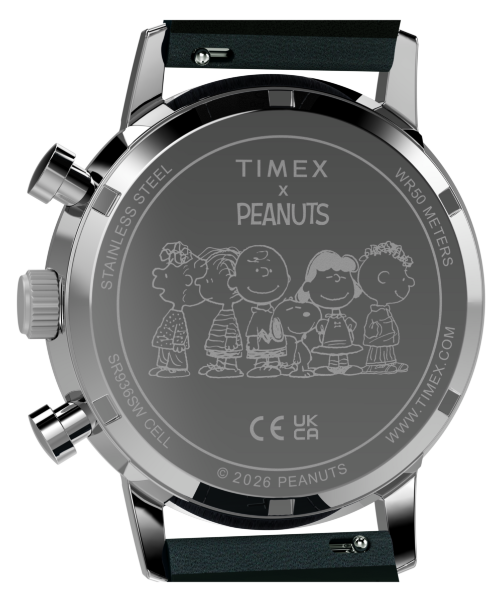 Peanuts® x Timex Marlin® Chronograph 40mm Leather Strap Watch