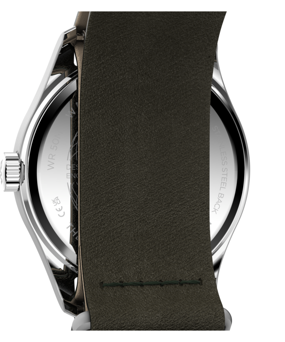 Timex Weekender® New England 34mm Leather Strap Watch