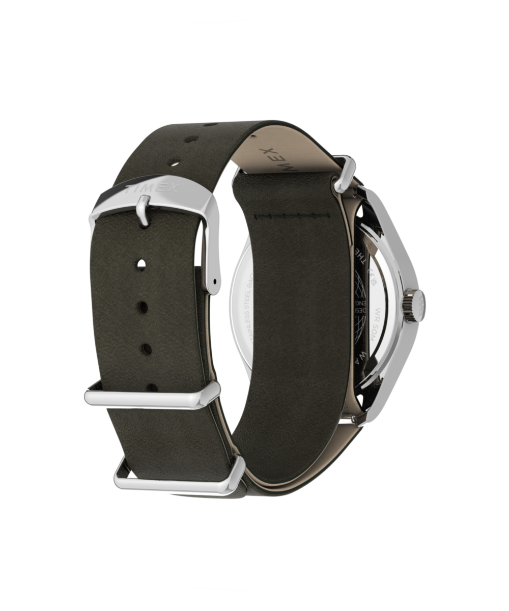 Timex Weekender® New England 34mm Leather Strap Watch