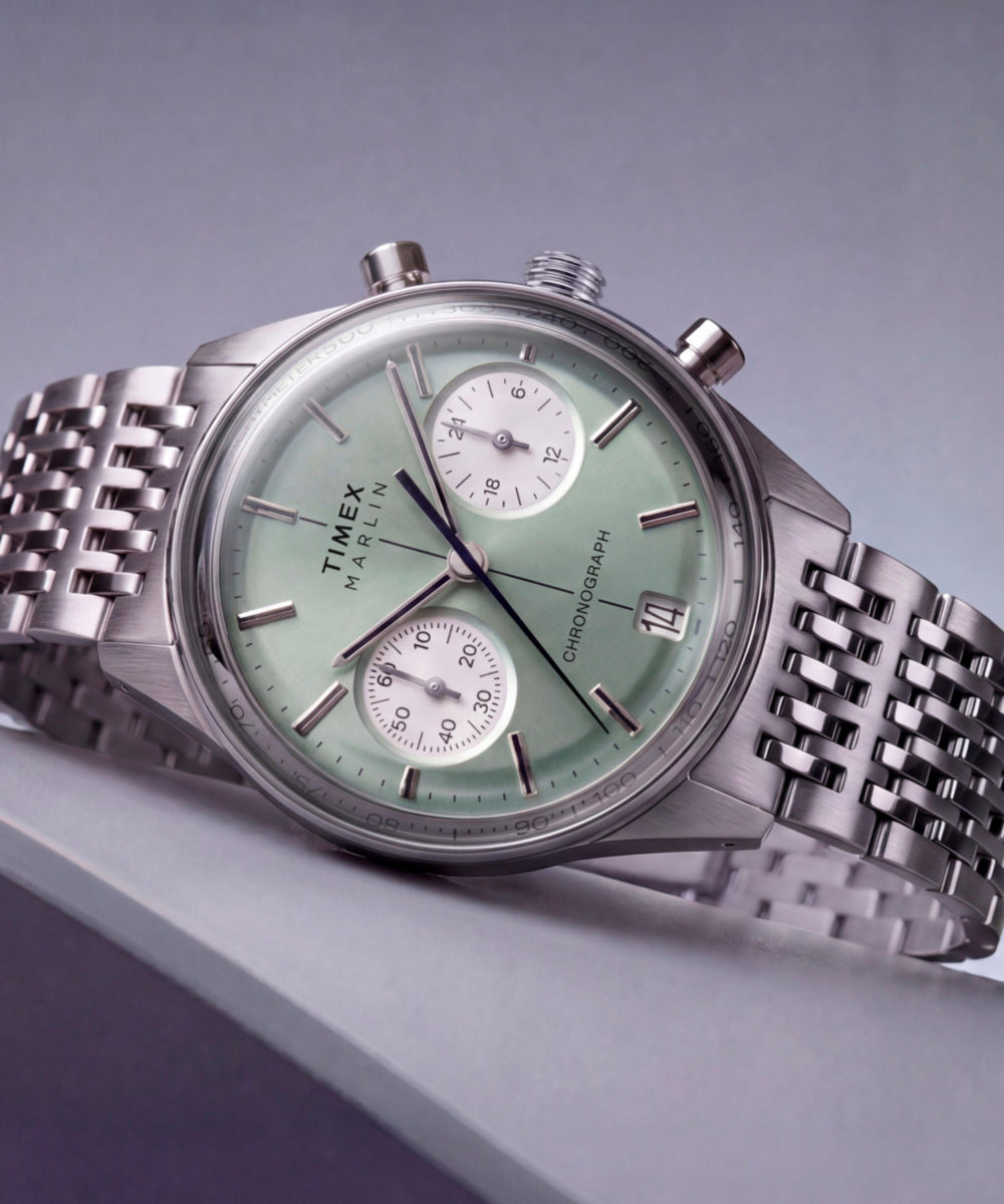 Marlin® Jet Chronograph 40mm Stainless Steel Bracelet Watch