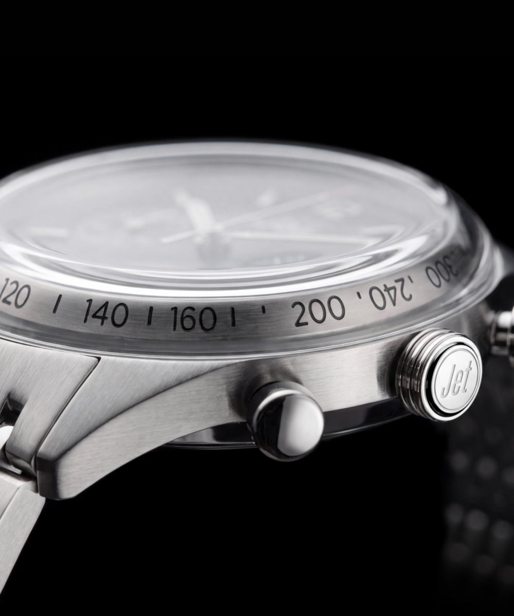 Marlin® Jet Chronograph 40mm Stainless Steel Bracelet Watch