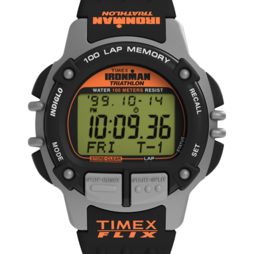 TIMEX® IRONMAN® Flix 100 Lap 42mm PU Strap Watch