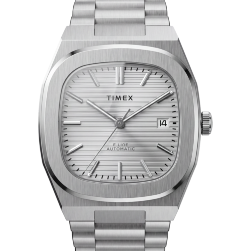 Timex® Automatic E Line 38mm Stainless Steel Bracelet Watch