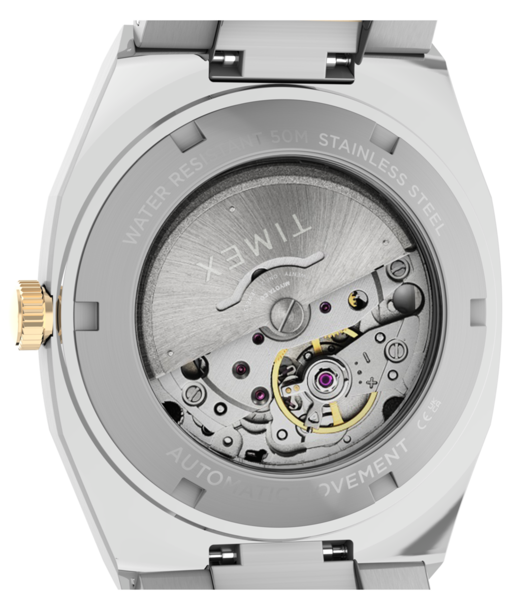 Timex® Automatic E Line 38mm Stainless Steel Bracelet Watch
