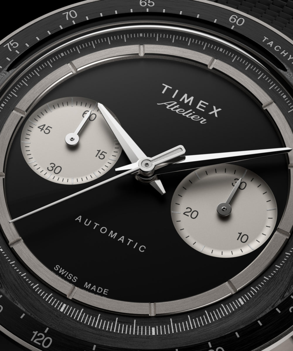 Timex Atelier Chronograph Automatic M1a Ti 42mm Swiss Made NBR Synthetic Rubber Strap