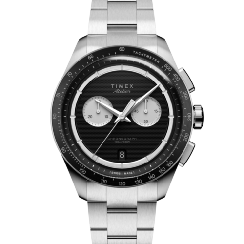 Timex Atelier Chronograph Quartz M1q 40mm Swiss Made Stainless Steel Bracelet