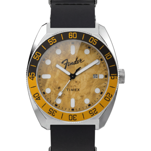 Fender x Timex Automatic 41mm Leather Strap Watch