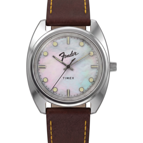 Fender x Timex 37mm Leather Strap Watch
