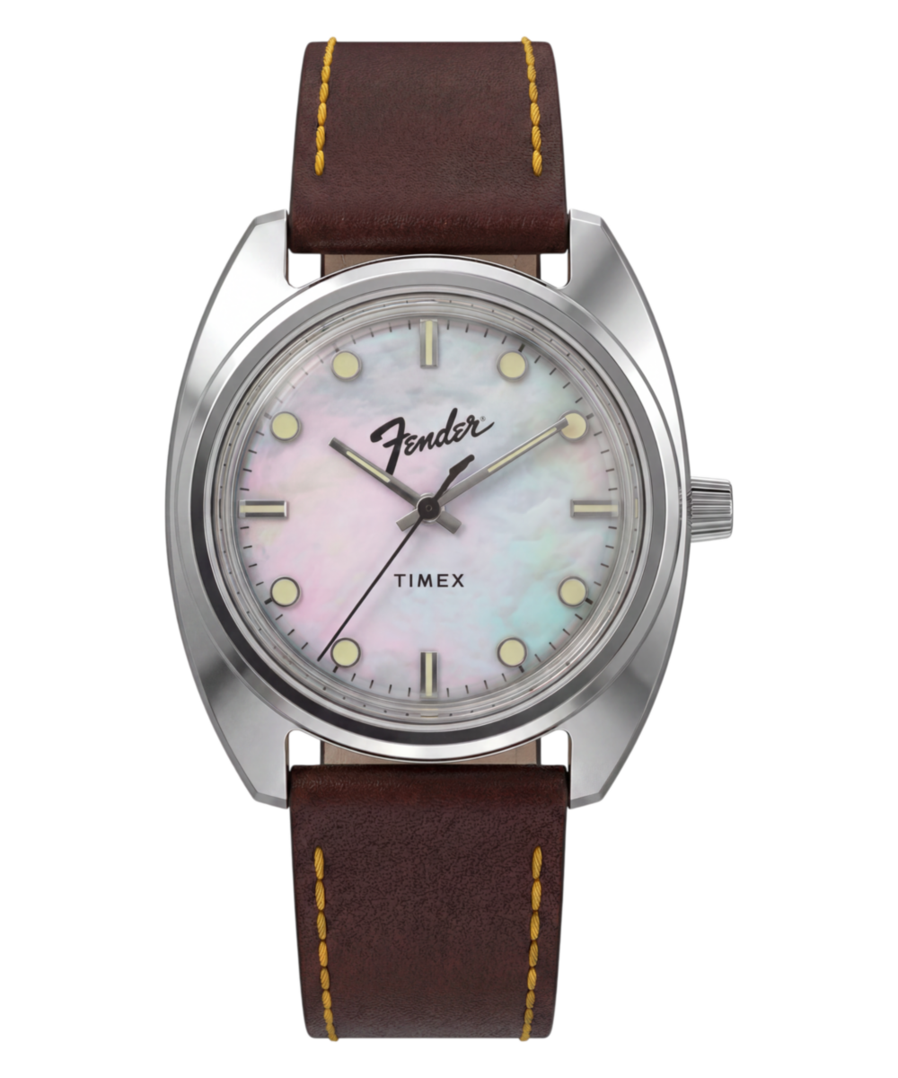Fender x Timex 37mm Leather Strap Watch