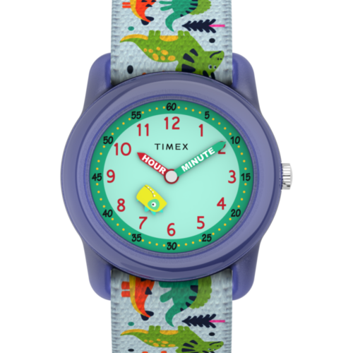 TIMEX TIME MACHINES® 29mm Dinosaur Elastic Fabric Kids Watch
