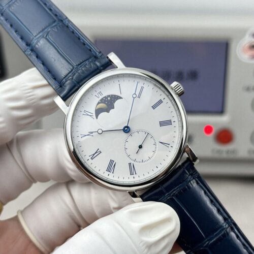 Men's 40mm Sapphire Automatic Dress Watch - Stainless steel & Leather 1