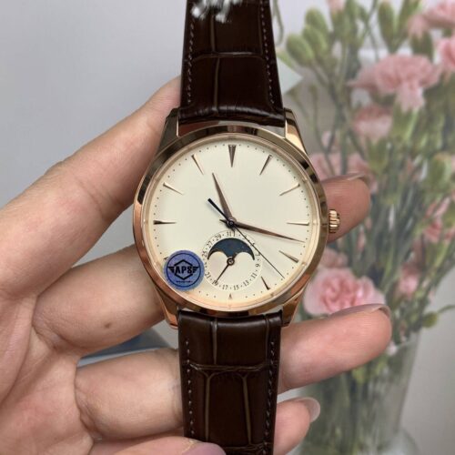 Men's 40mm Sapphire Automatic Dress Watch - Stainless steel & Leather